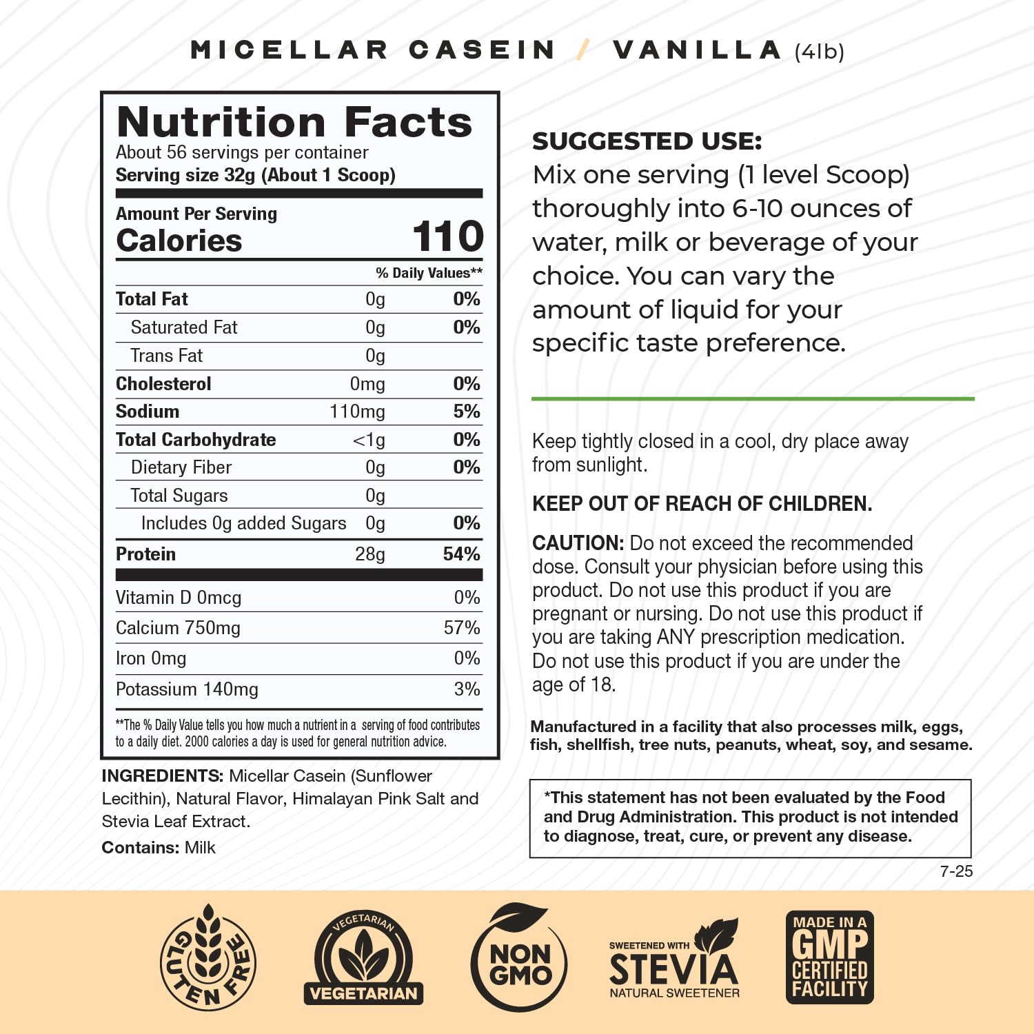 Muscle Feast vanilla micellar casein scoop showing smooth blending