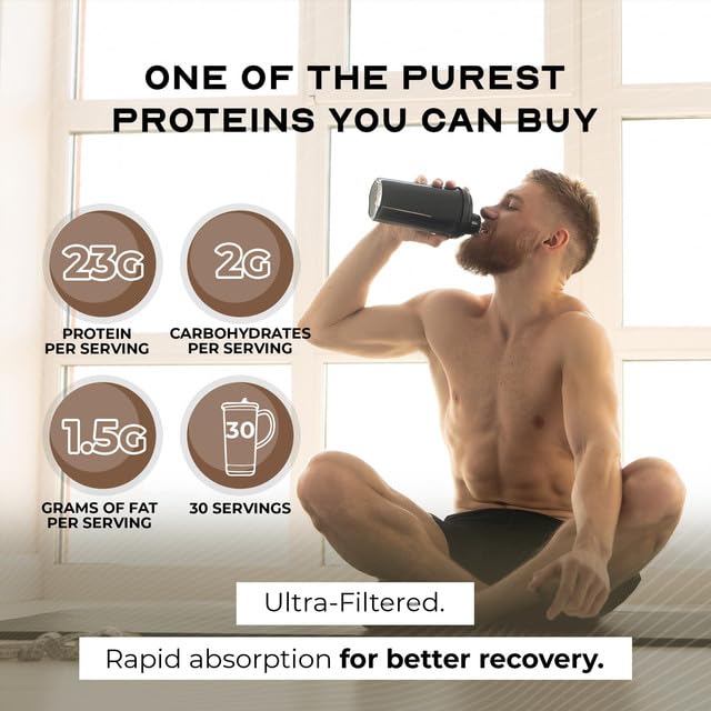Muscle Feast grass-fed whey chocolate mixed with liquid illustrates smooth texture without clumps