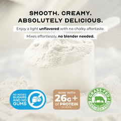 Muscle Feast unflavored whey isolate powder ready to mix