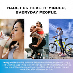 Muscle Feast stevia-sweetened whey highlights natural flavor without artificial sweeteners