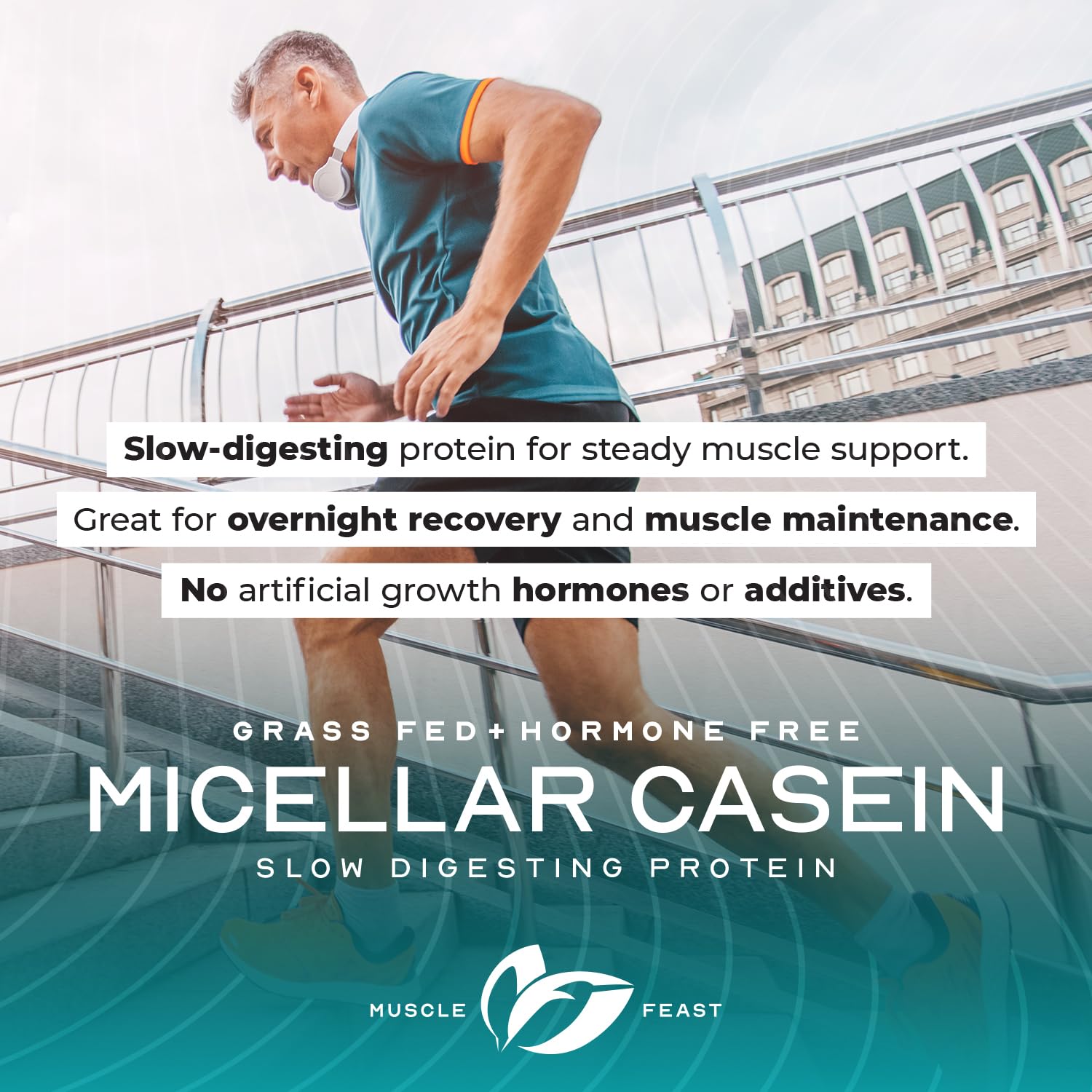 Muscle Feast vanilla micellar casein in glass with natural sweetener
