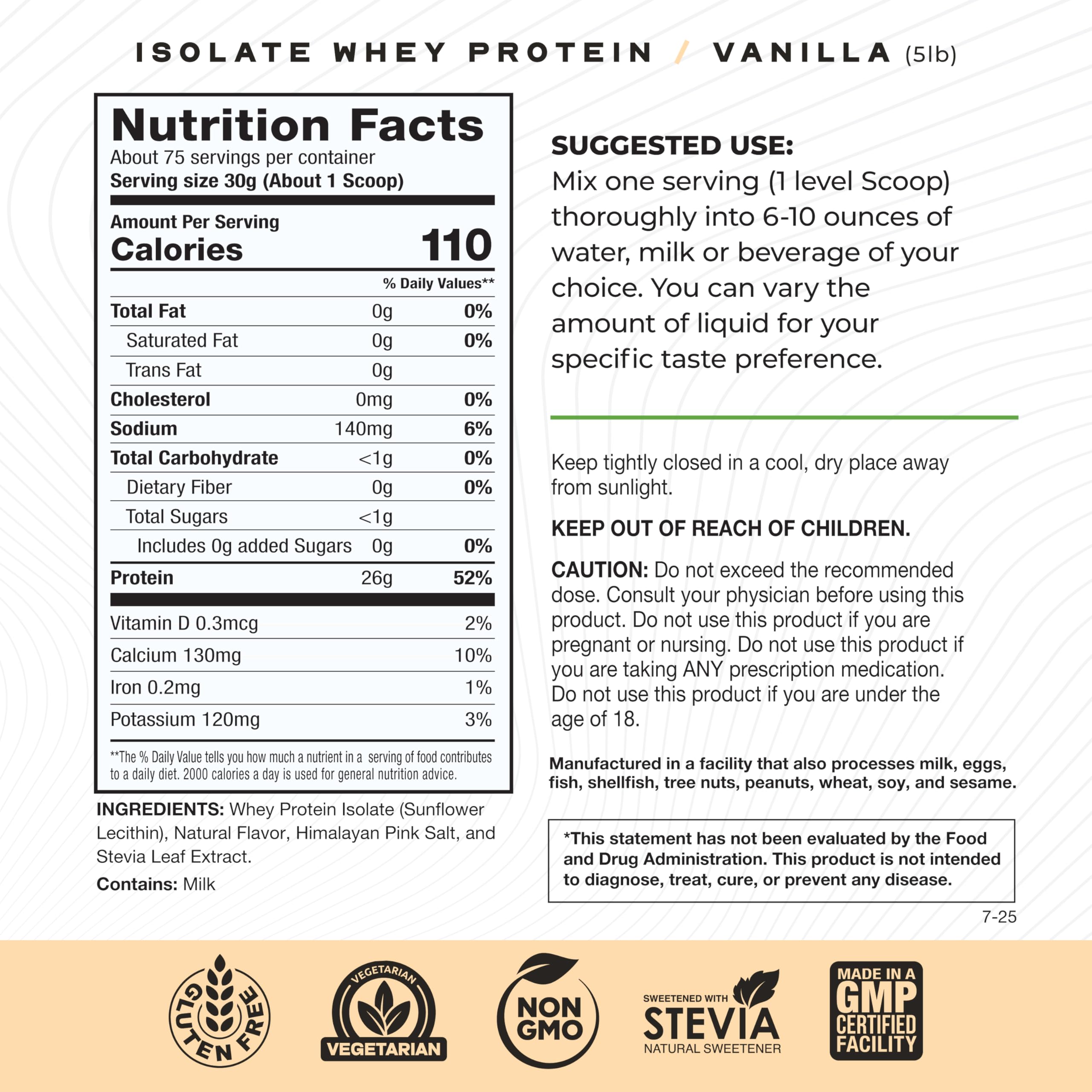Muscle Feast vanilla protein scoop for effortless portioning