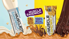 Muscle Foods Muscle Sandwich Bar coating detail – silky shell and crunchy texture.