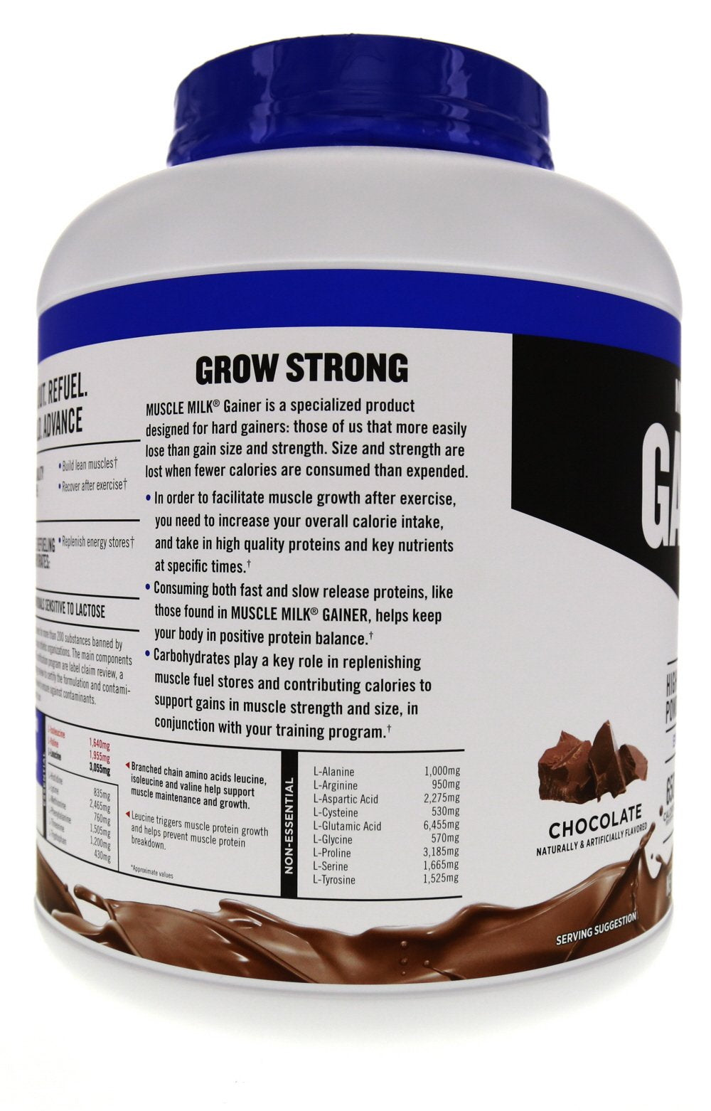 Muscle Milk Gainer chocolate pancakes boosted with protein.