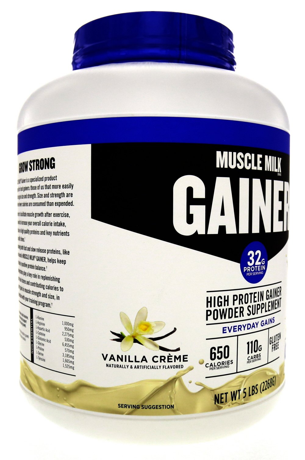 Muscle Milk Gainer creamy shake poured into a glass