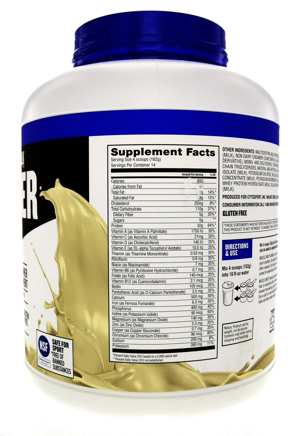 Muscle Milk Gainer Vanilla Creme close-up highlighting flavor