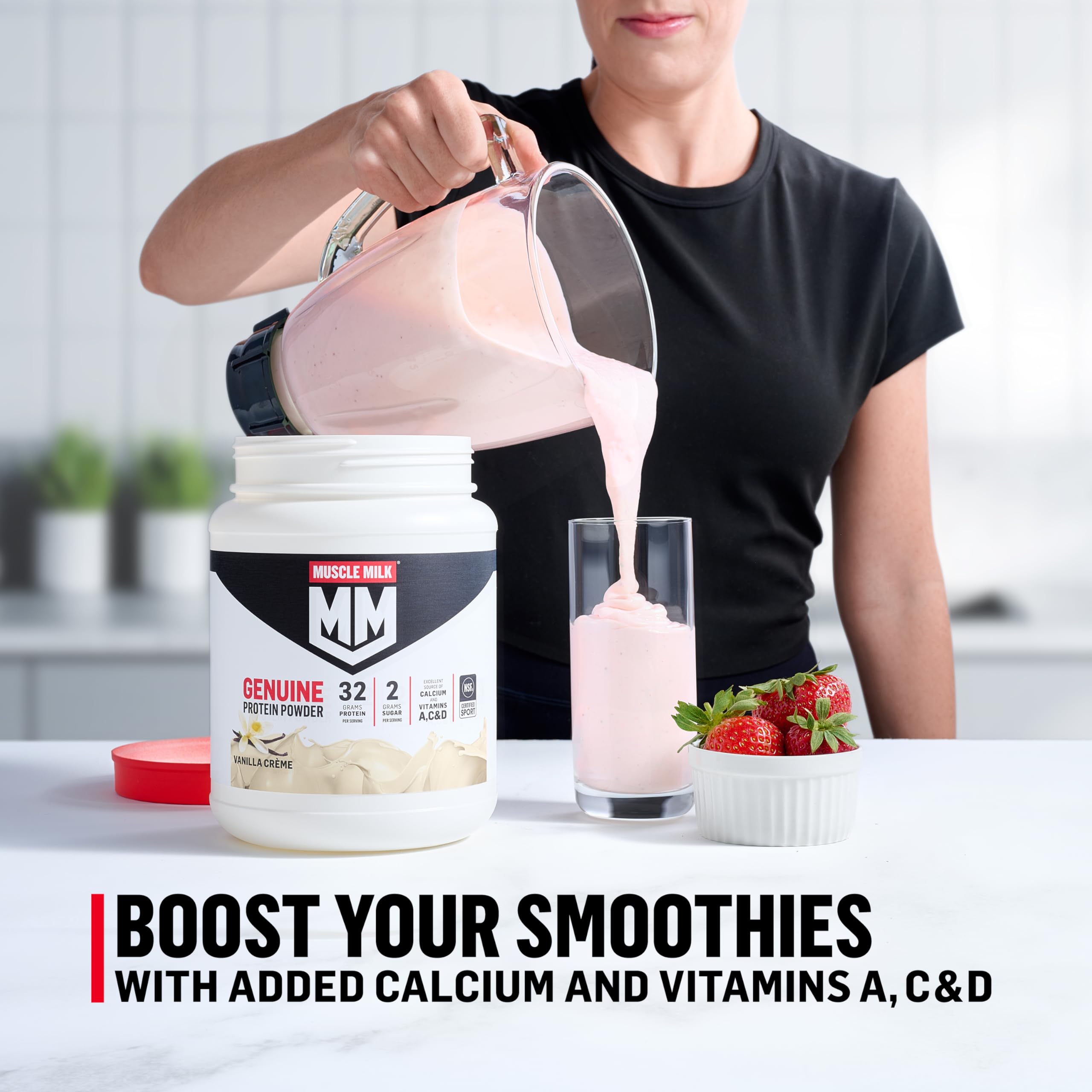 Muscle Milk Genuine Protein Powder NSF Certified for Sport supports safe athletic nutrition.