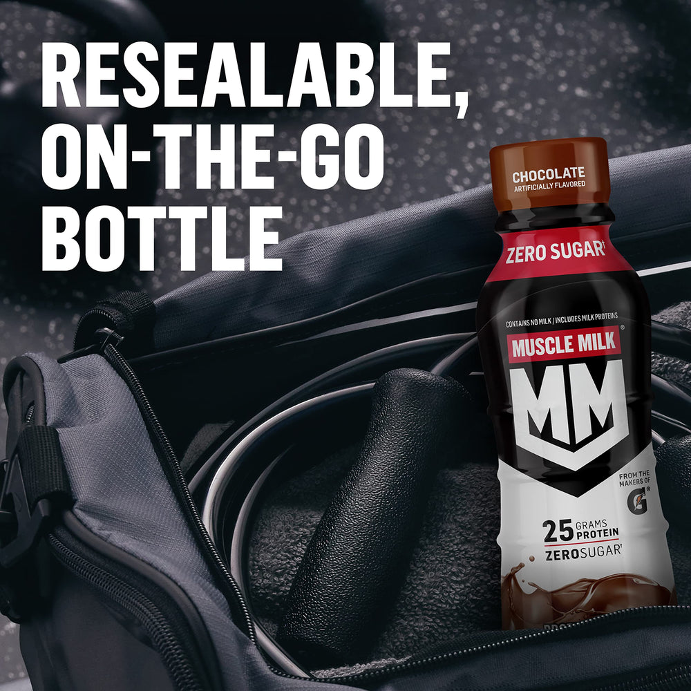 Muscle Milk Genuine Protein Shake Chocolate snack-boost option for hunger between workouts