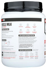Muscle Milk Knockout Chocolate Pro Series 50 mixing shake depicts easy preparation after training.