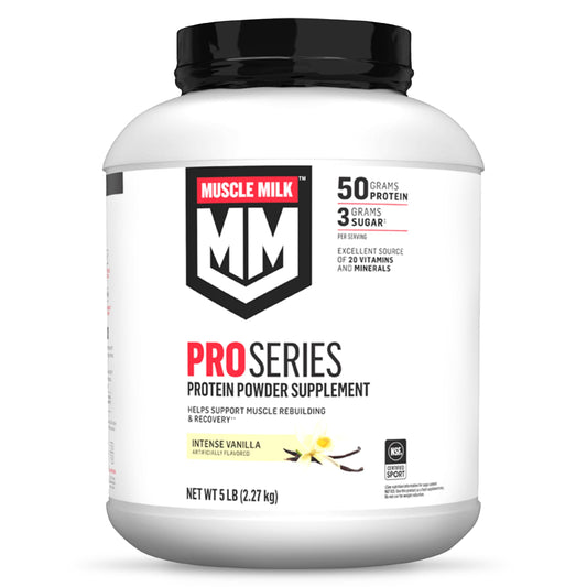 Muscle Milk Pro Series Intense Vanilla 5 lb canister for daily protein fueling