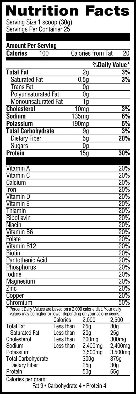 Muscle Milk Zero Vanilla protein powder mixed into coffee or smoothie for a protein boost.