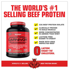 MuscleMeds Carnivor mixing jar demonstrates easy blending for beef protein