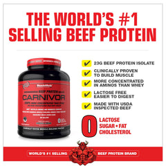 Shaker with MuscleMeds Carnivor powder dissolving smoothly into liquid.