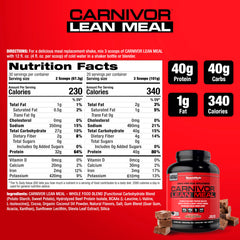 MuscleMeds Carnivor Lean Meal shake highlighting white potato source