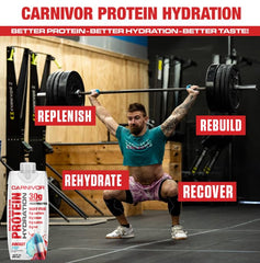 MuscleMeds Carnivor Rocket Pop ready-to-drink label emphasizes 30g protein per serving.