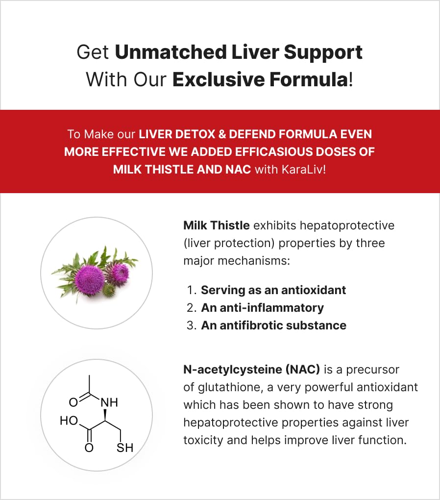 KaraLiv blend detail in Liver Detox emphasizing herbal components and potency
