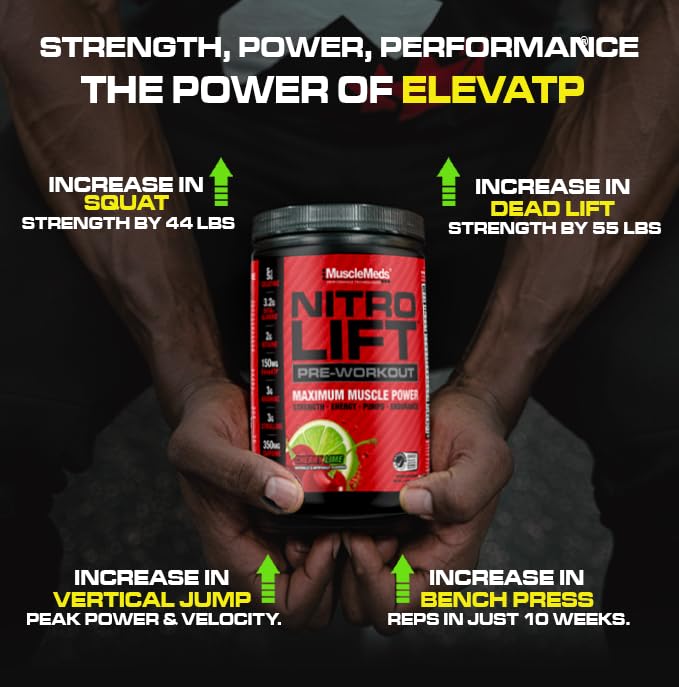 Nitro Lift tub with serving scoop for endurance support.