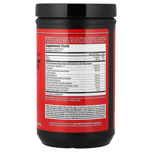 MuscleMeds Nitrotest label close-up showing fenugreek and boron citrate for potential testosterone support