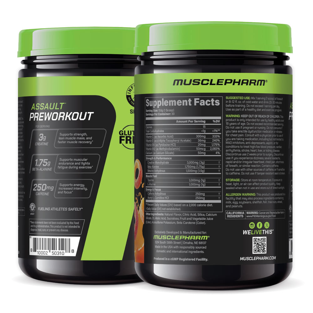 MusclePharm Assault athlete training scene in action.