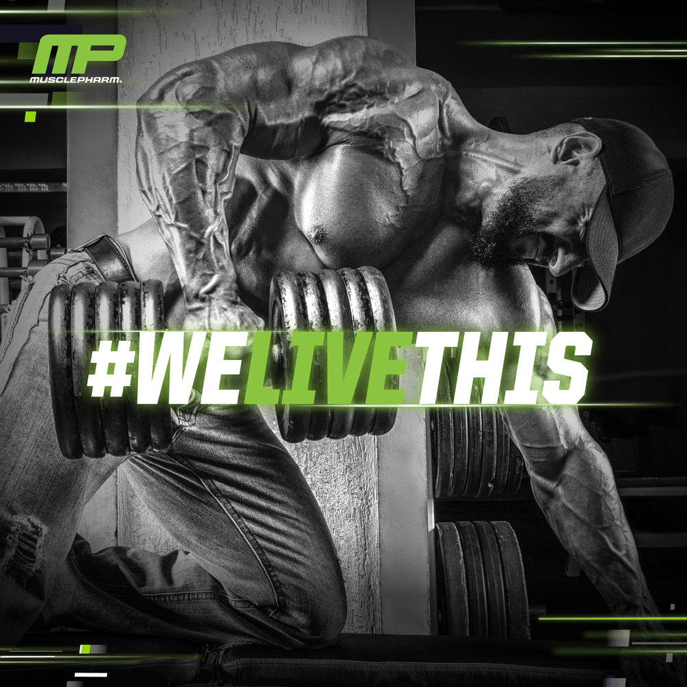 MusclePharm Assault pre-workout mixing in a shaker.