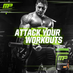 MusclePharm Assault Sour Peach Ring flavor closeup.