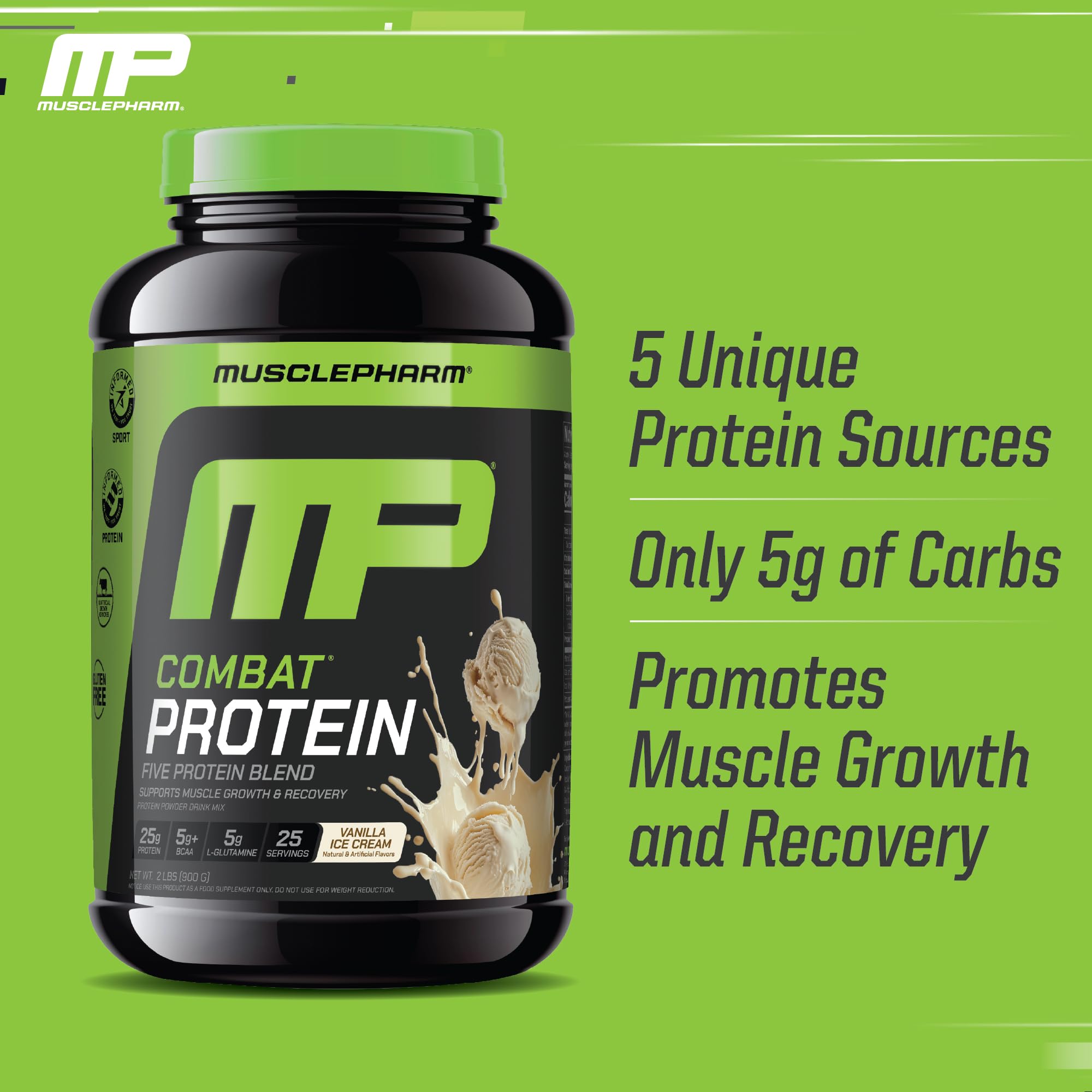 MusclePharm Combat egg albumin visual highlights complete amino acid profile.