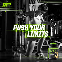 MusclePharm Combat Banana Cream mix in shaker for on-the-go nutrition