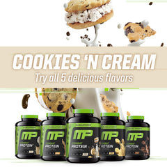 MusclePharm Combat Cookies N Cream pour captures quick mix action