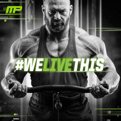 MusclePharm Combat Cookies N Cream tub back view showcases sturdy packaging