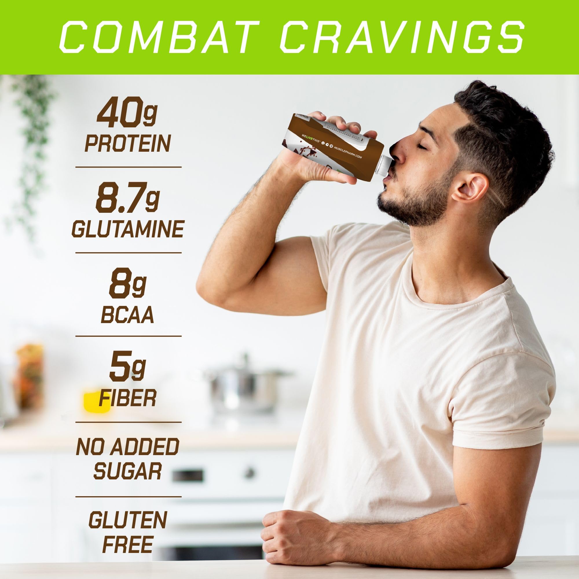 MusclePharm Combat Ready 5g Fiber RTD bottle aids satiety and daily nutrition