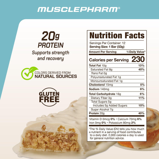 Close-up texture reveals chewy and crispy layers in Cinnamon Roll bar
