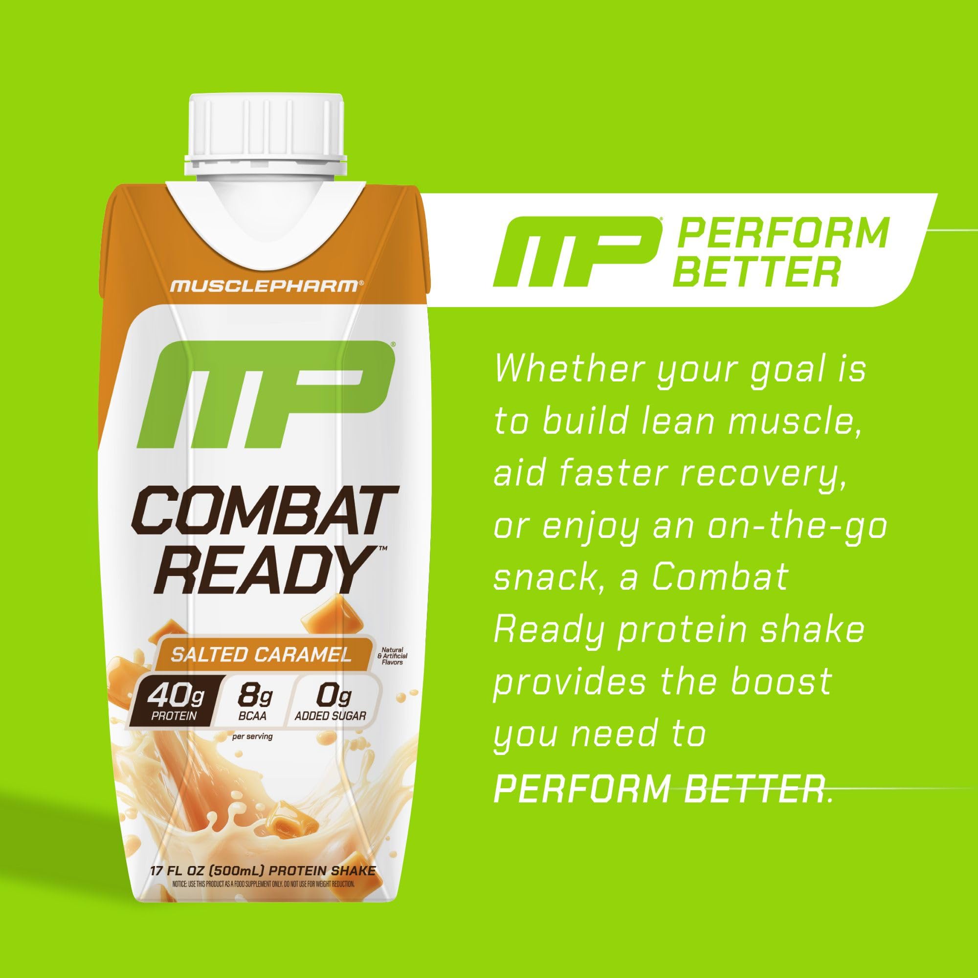 Close-up of MusclePharm Combat Ready cap on the bottle.