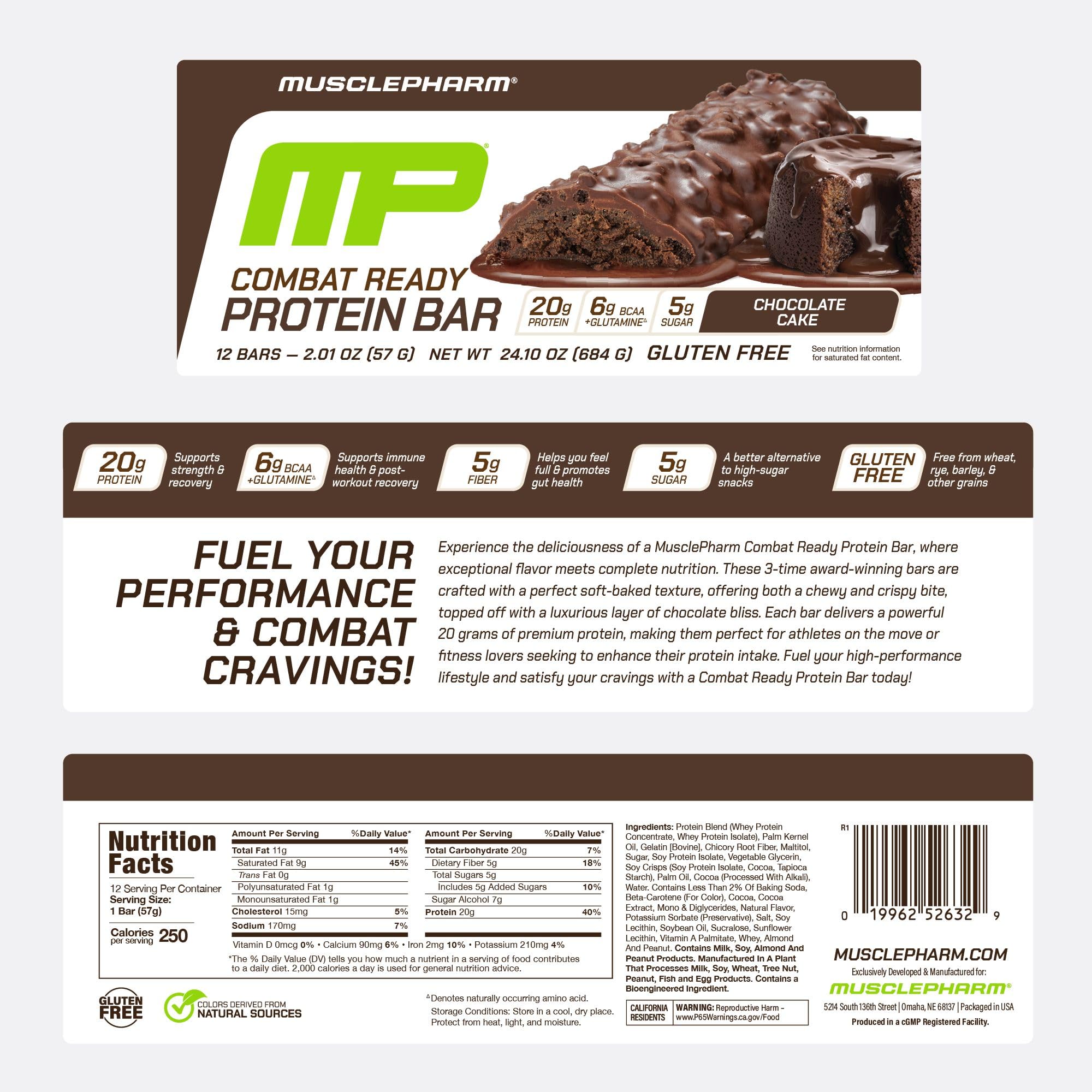 MusclePharm Combat Sport Bar on a gym bench during post-workout ritual