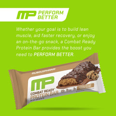 MusclePharm Combat Sport Bar nutrition panel showing 20g protein per bar.