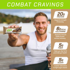 Close-up of the chewy and crispy texture of MusclePharm Combat Sport Bar.