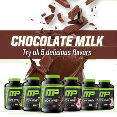 MusclePharm Combat whey chocolate milk mixer ready for a creamy shake