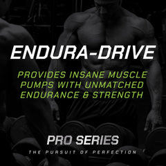 MusclePharm Endura-Drive label close-up showing ingredients and nutrition.