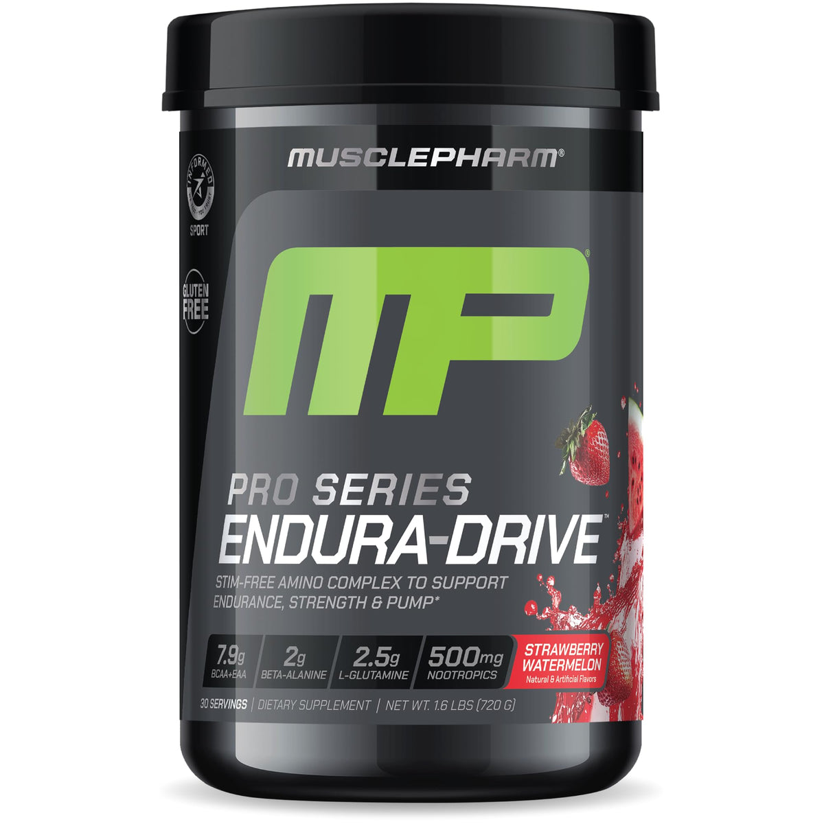 MusclePharm Endura-Drive powder tub for endurance-support amino blend.
