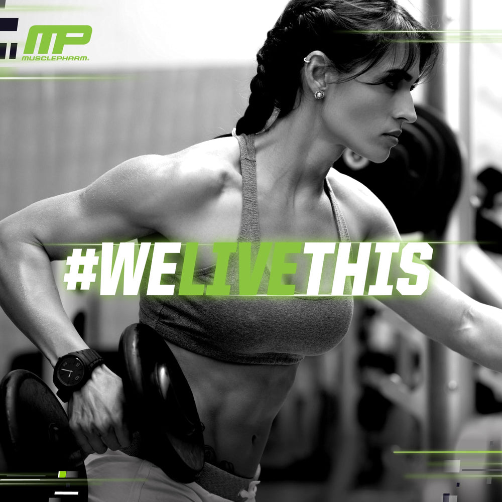 MusclePharm L-Carnitine 3000 per-serving dropper illustration communicates easy dosing