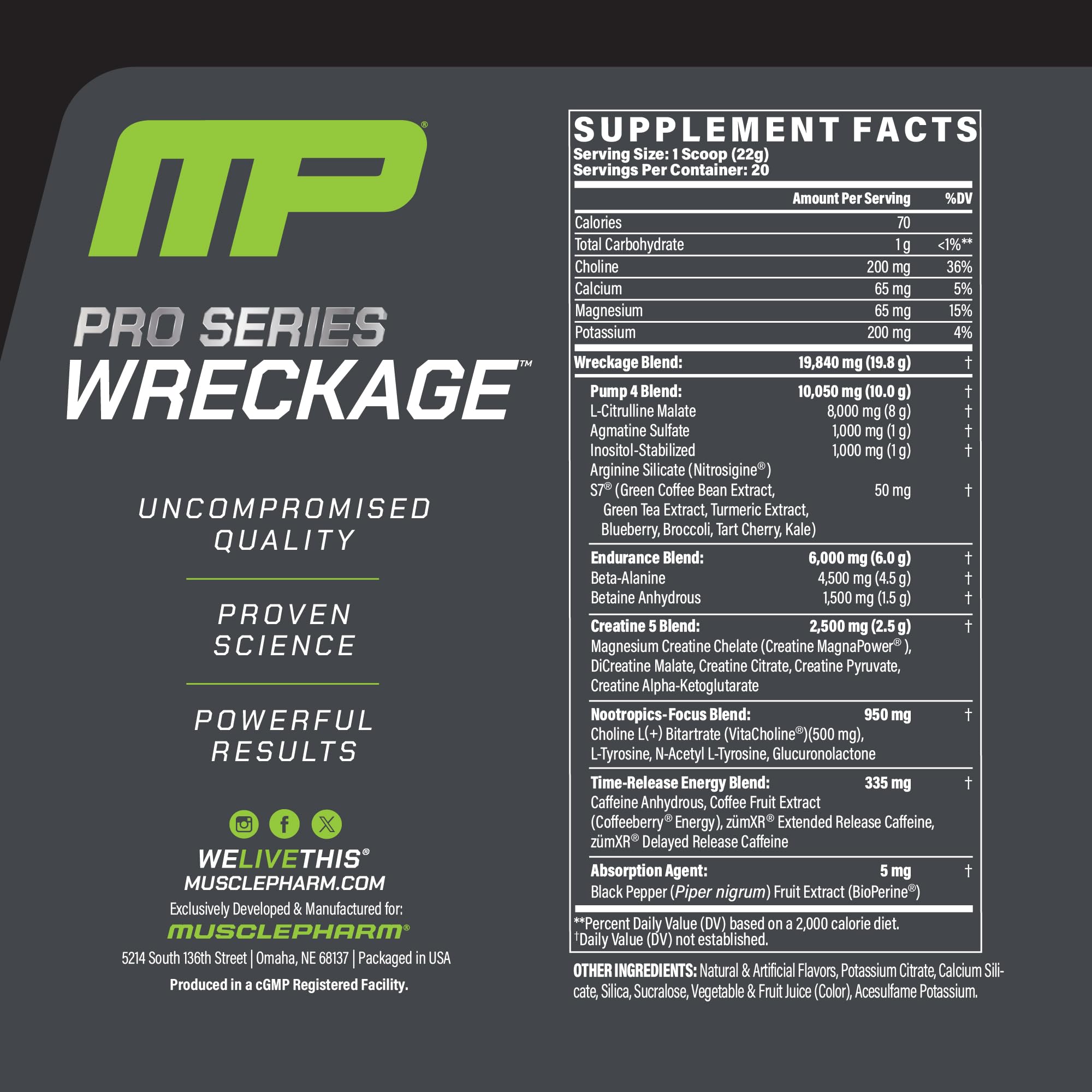 Wreckage scoop in a shaker ready for a quick pre-workout mix and focus