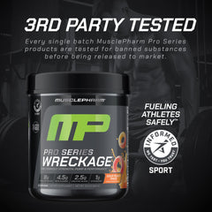 MusclePharm WRECKAGE mixed drink shows quick-dissolve texture.