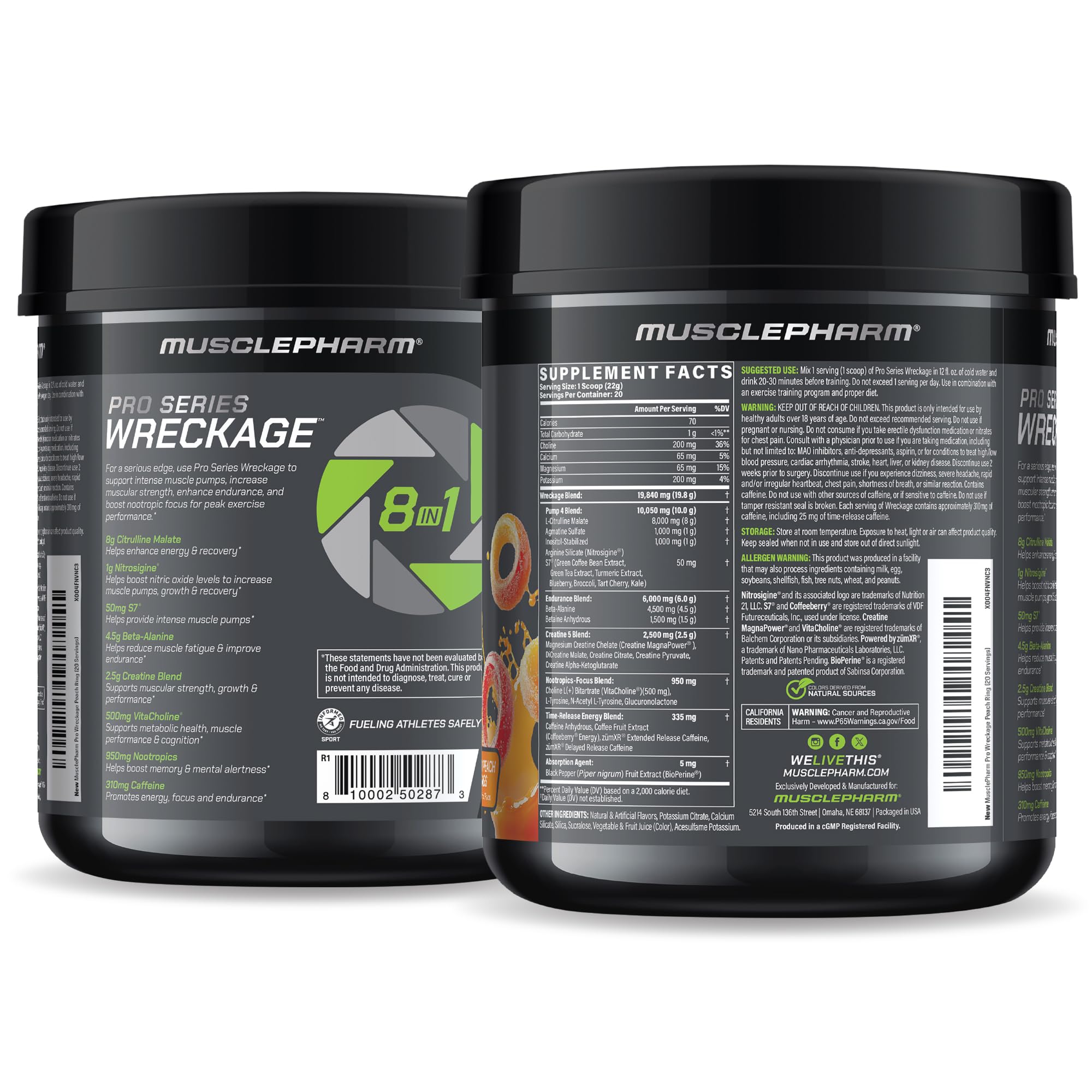 MusclePharm WRECKAGE serving spoon illustrating precise dosing.