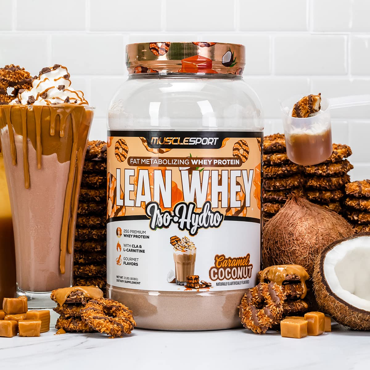 MuscleSport Lean Whey Revolution ingredients blend featuring L-Carnitine and CLA.
