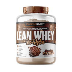 Ingredients label shows whey isolate and hydrolysate composition.