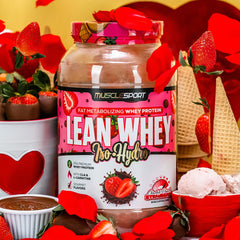Musclesport Lean Whey Revolution ingredients panel highlights isolates and hydrolysate