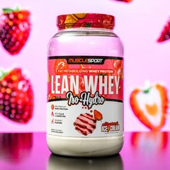 Musclesport Lean Whey Revolution ingredients panel details clean protein matrix.