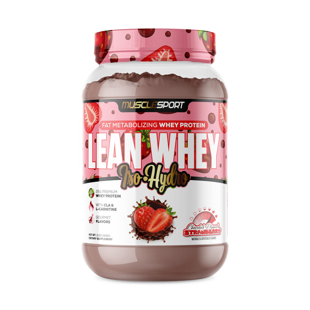 Musclesport Lean Whey Revolution packaging front showing high-protein formula