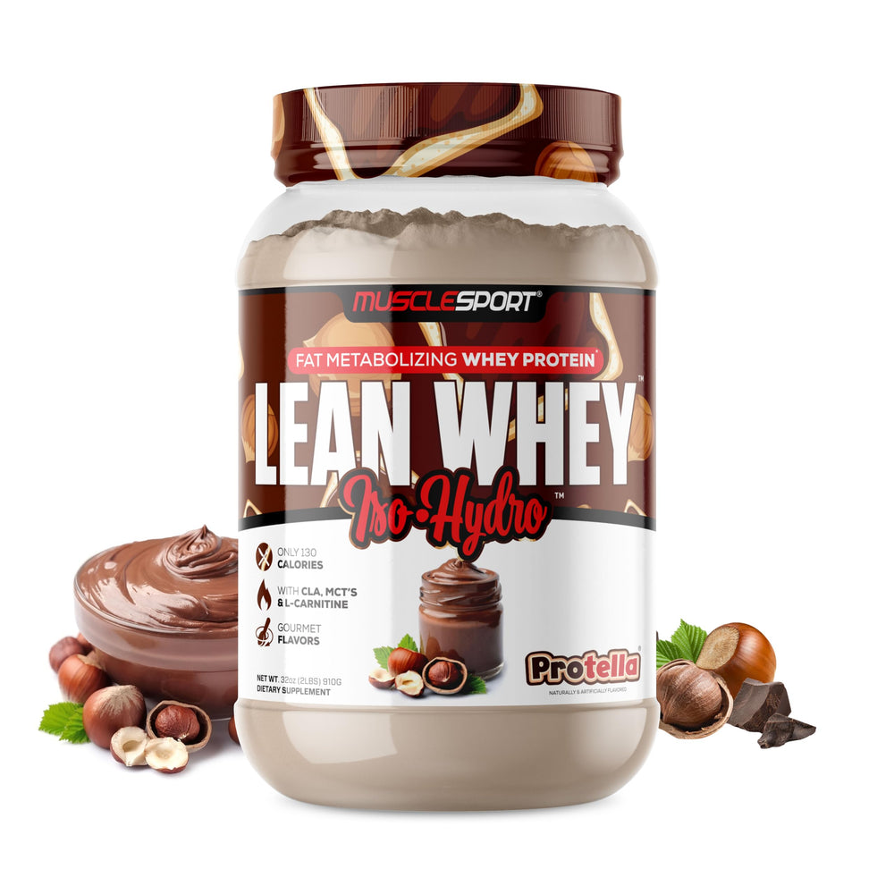 Musclesport Lean Whey Revolution packaging suggests convenient on the go nutrition.