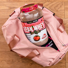 Musclesport Lean Whey Revolution prepared shake in chocolate dipped strawberry flavor