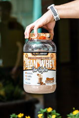 MuscleSport Lean Whey Revolution recovery-ready shake after training.